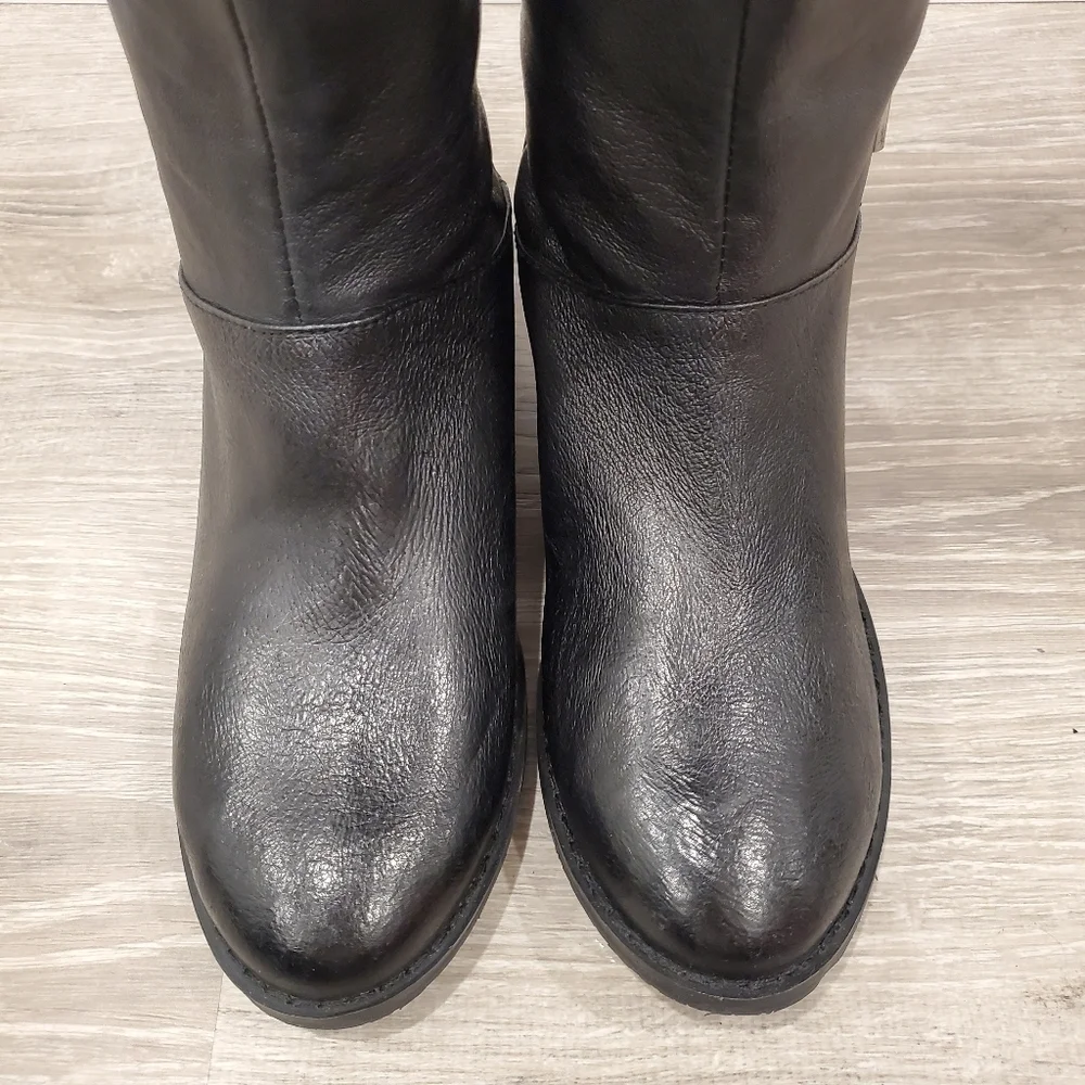 NEW Chinese Laundry Fawn Black Leather Boots